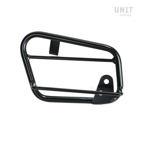Side luggage rack with passenger grip
