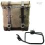 Waxed suede side pannier scram 22l-30l + right subframe bmw hp2