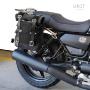 Waxed suede side pannier + right subframe guzzi v7_850