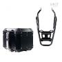 Atlas 36l aluminum top case + rear luggage rack Color : Black - black bracket