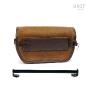 Handlebar bag sahara split leather + bracket for mounting on triumph scrambler 1200 xc-xe Color : Brown