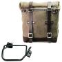 Waxed suede side pannier scram 22l-30l + right subframe bmw hp2 Color : MossGrey