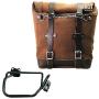 Waxed suede side pannier scram 22l-30l + right subframe bmw hp2 Color : Brown