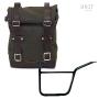 Side pannier canvas + left subframe pan america 1250 Color : Green/Brown