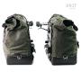 Pair of cult side bags in canvas 40l - 50l + pair of aluminum plates