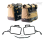 Pair of cult side bags in canvas 40l - 50l + pair of aluminum plates + aprilia tuareg 660 frames for atlas aluminum side panniers
