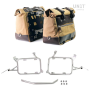 Par de maletas laterales cult en canvas 40l - 50l + par de placas de aluminio + cuadros ktm para bolsas de aluminio atlas