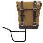 Side pannier canvas + right subframe pan america 1250 Color : Beige brown