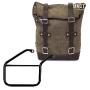 Waxed suede side pannier + right subframe triumph trident 660 Color : MossGrey